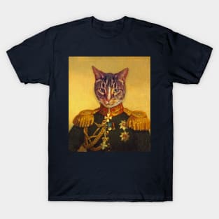 Cat Military Portrait T-Shirt